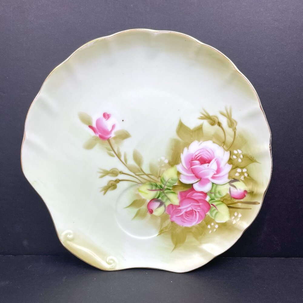 Set of 2 Lefton China 3071 Hand Painted Cup & Saucer Sets Pink Roses - Japan - Picture 3 of 14